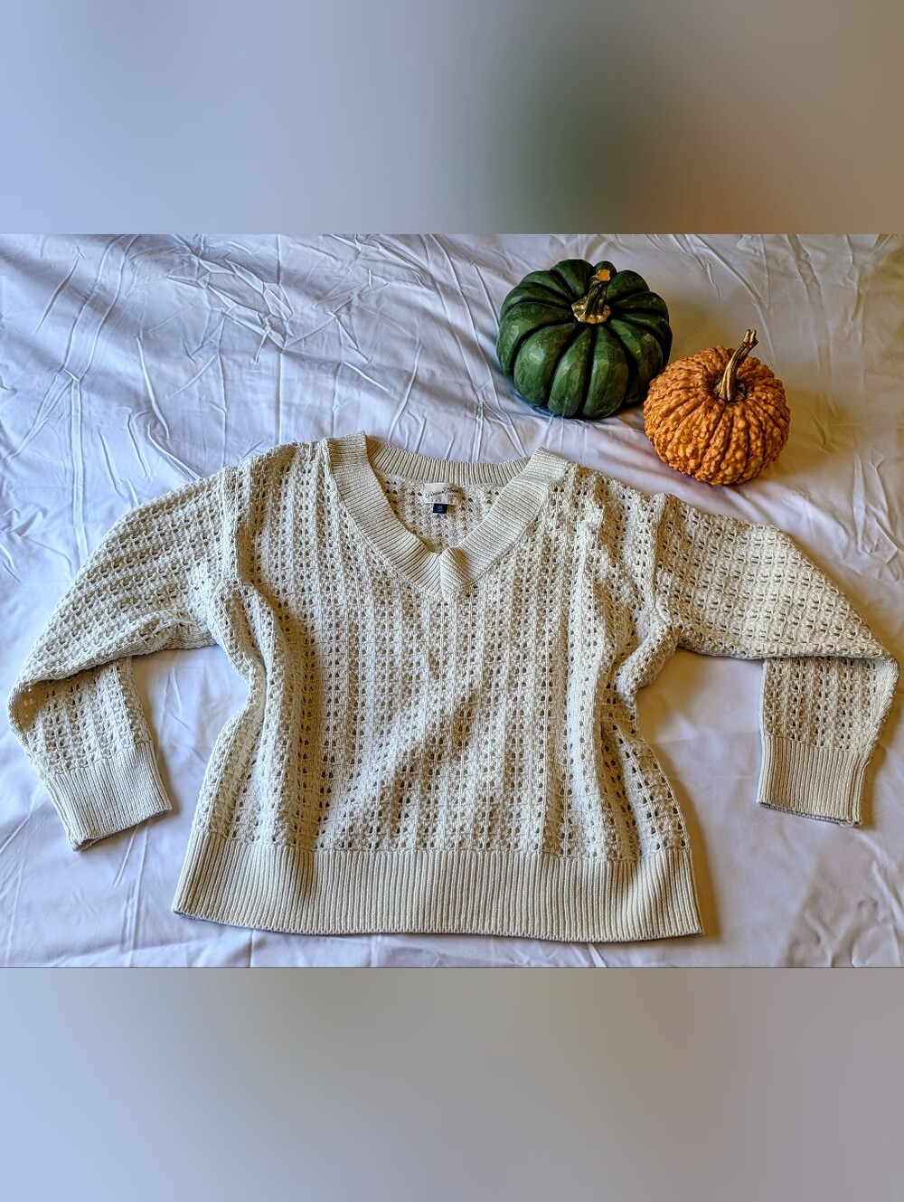 NWOT Universal Thread Cream Colored Net Sweater